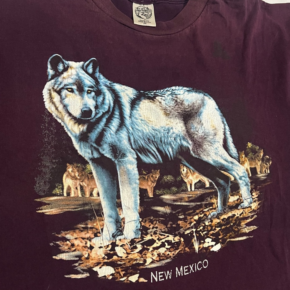 Vintage 90s Wolf Pack Nature Single Stitched Shirt